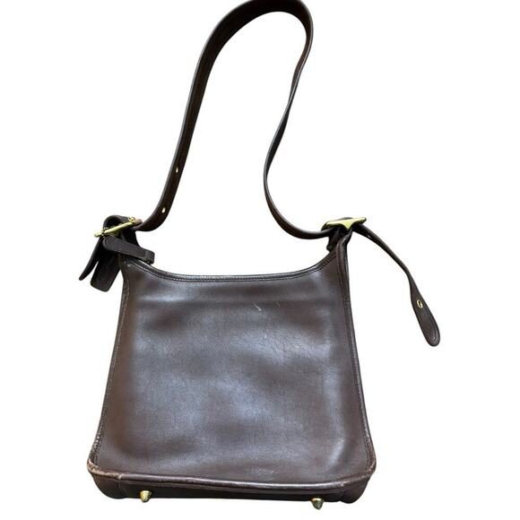 Vintage Coach Women's 9966 legacy Brown Zip Top Leather Shoulder Straps Bag - Picture 2 of 10